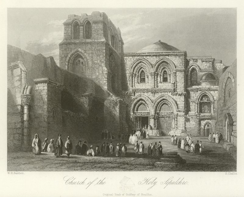 Kerk van het Heilig Graf, Jeruzalem door William Henry Bartlett