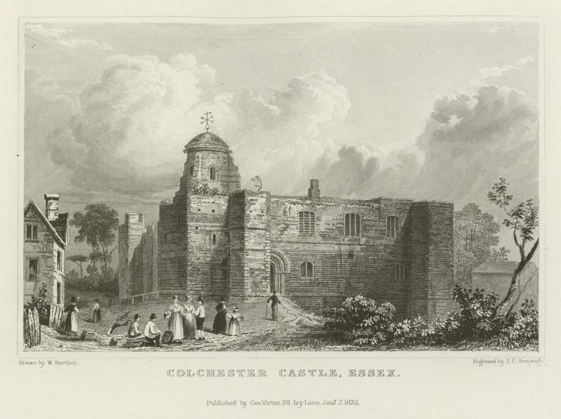 Kasteel van Colchester, Essex door William Henry Bartlett