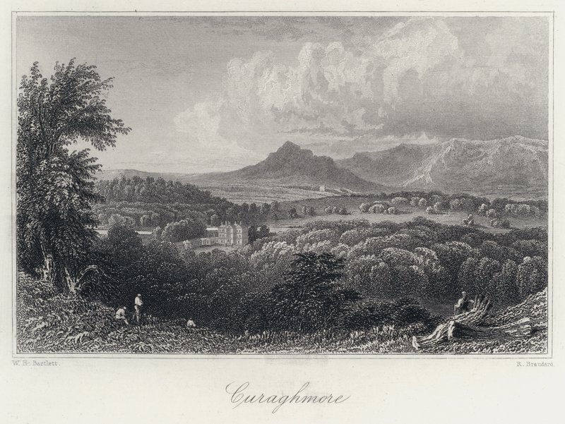 Curaghmore (gravure) door William Henry Bartlett