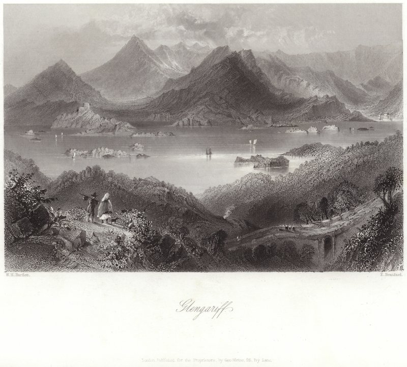 Glengariff in County Cork door William Henry Bartlett