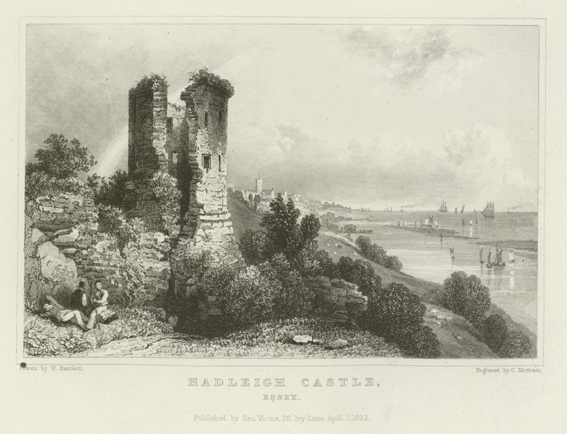 Hadleigh Castle, Essex door William Henry Bartlett