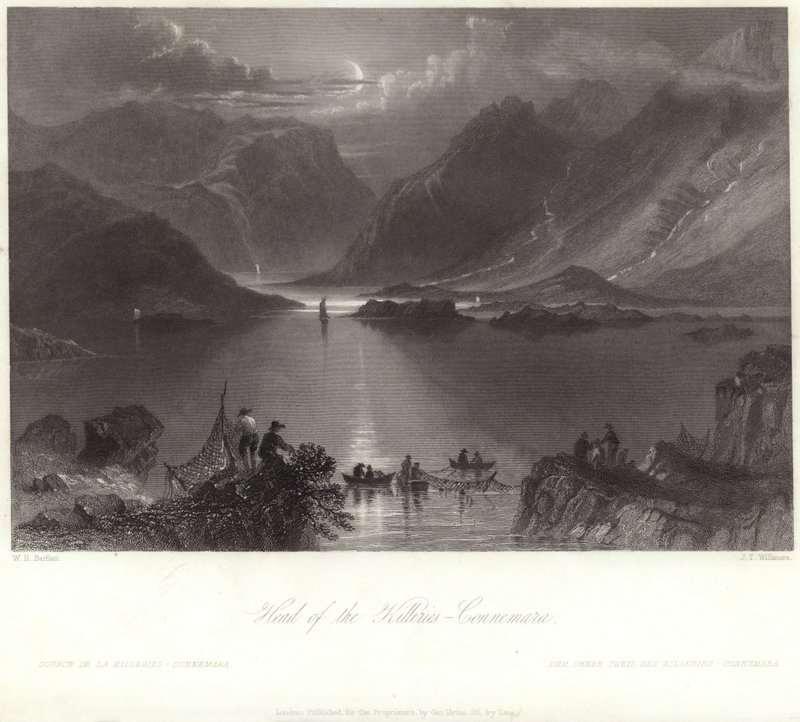 Hoofd van de Killeries, Connemara door William Henry Bartlett