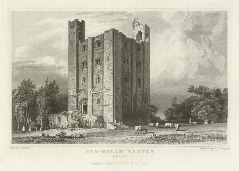 Kasteel Hedingham, Essex door William Henry Bartlett