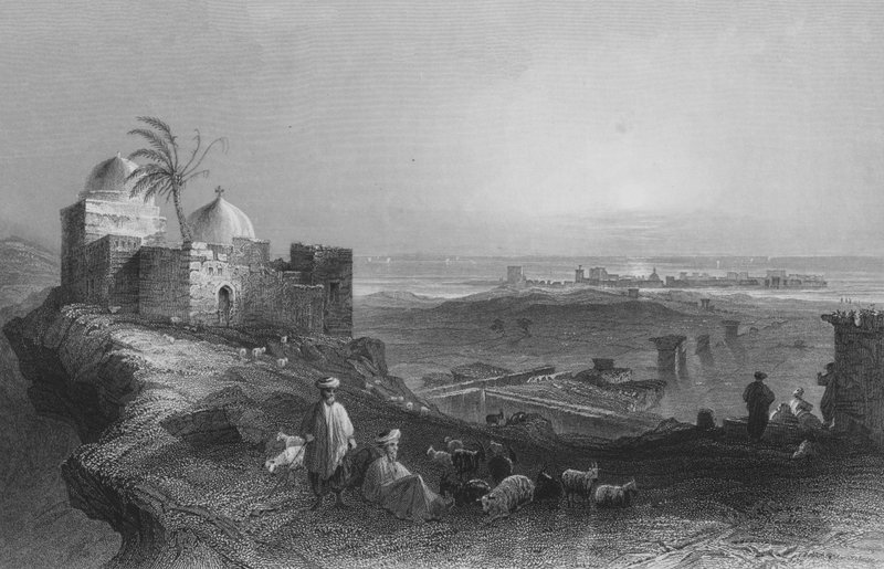 Tyrus, vanaf het vasteland door William Henry Bartlett