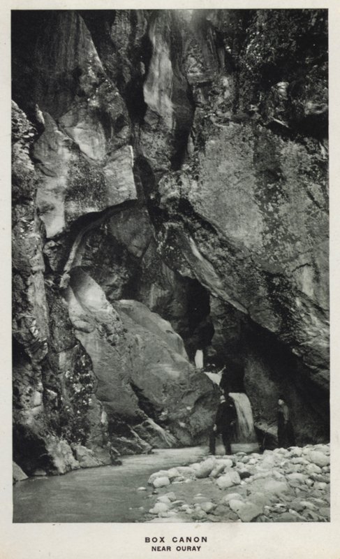 Canyons van Colorado: Box Canon, nabij Ouray door William Henry Jackson