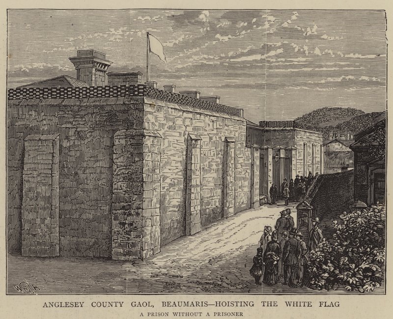 Anglesey County Gevangenis, Beaumaris, met de witte vlag door William Henry James Boot