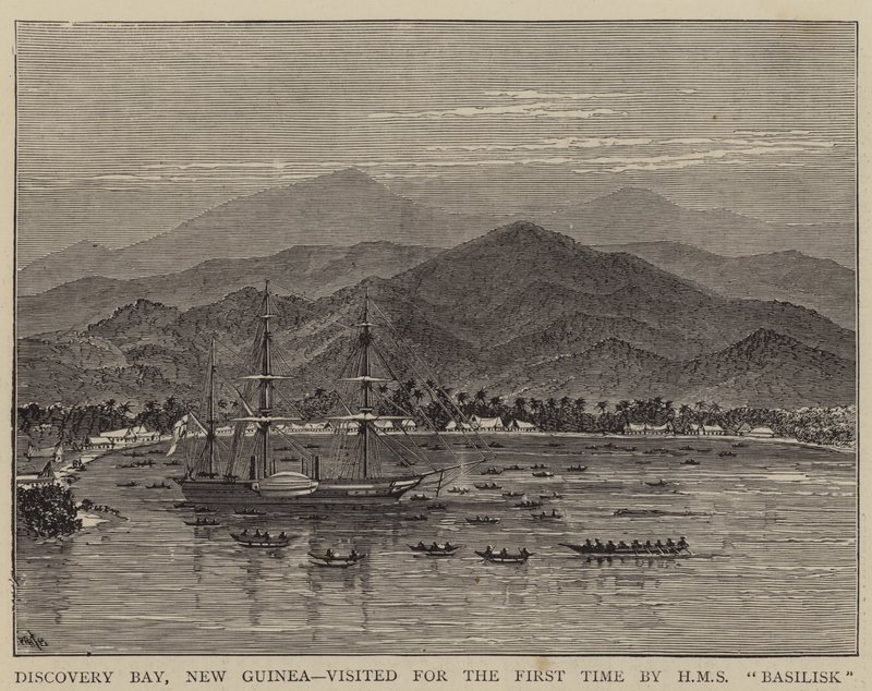 Discovery Bay, Nieuw-Guinea, voor het eerst bezocht door HMS Basilisk door William Henry James Boot