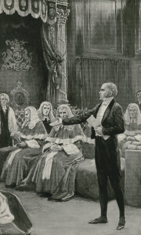 Earl Grey doet een beroep op de bisschoppen om de hervormingswet goed te keuren door William Henry Margetson