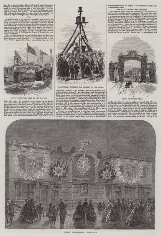Huwelijk van de Prins van Wales en Alexandra van Denemarken door William Henry Pike