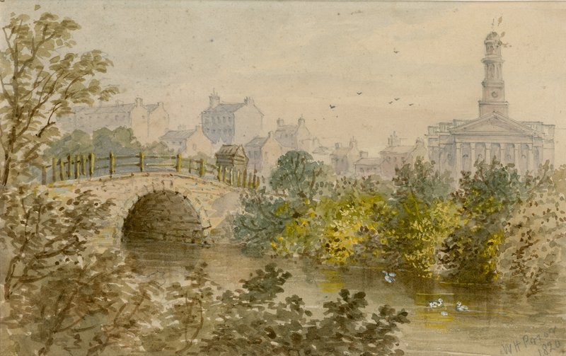 Oude brug over het meer, Regent