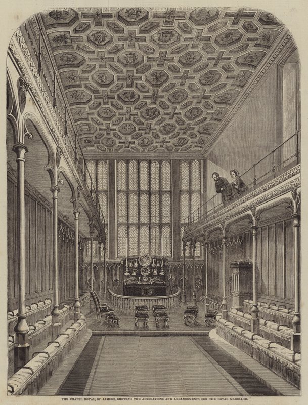 De Koninklijke Kapel, St James, met de Wijzigingen en Regelingen voor het Koninklijk Huwelijk door William Henry Prior