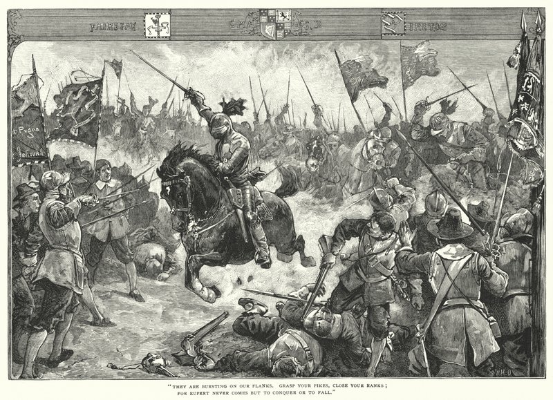 De Slag Bij Naseby door William Heysham (after) Overend