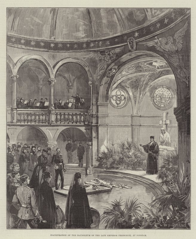 Inhuldiging van het Mausoleum van wijlen Keizer Frederik, in Potsdam door William Heysham Overend