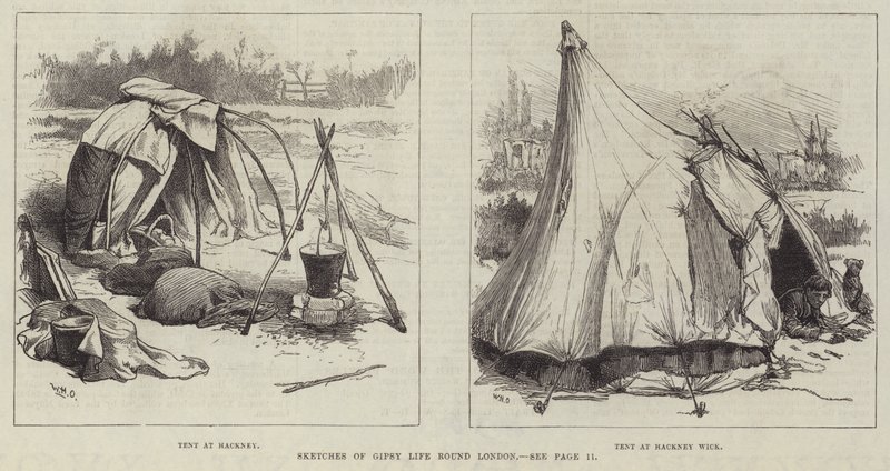 Schetsen van het zigeunerleven rond Londen door William Heysham Overend