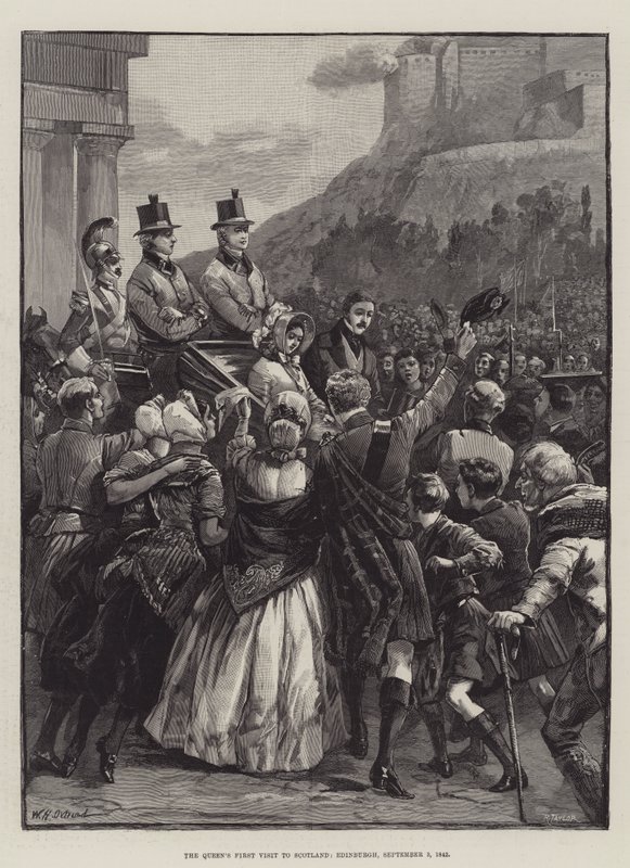 Het eerste bezoek van de koningin aan Schotland, Edinburgh, 3 september 1842 door William Heysham Overend