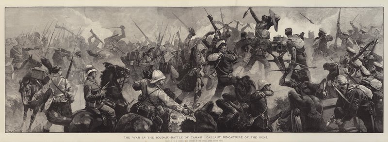 De Oorlog in Soedan, Slag bij Tamasi, Dappere Herverovering van de Kanonnen door William Heysham Overend