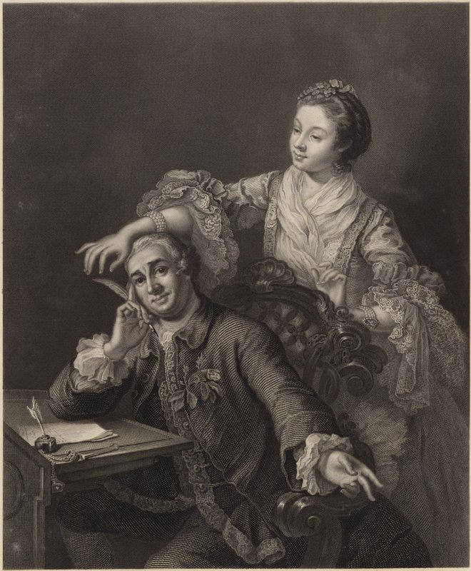 David Garrick en zijn vrouw door William Hogarth
