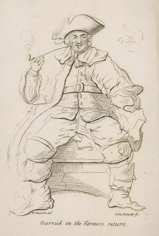 David Garrick in de terugkeer van de boer door William Hogarth