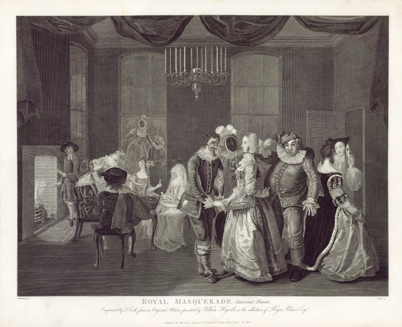 Koninklijk Maskerbal, Somerset House door William Hogarth