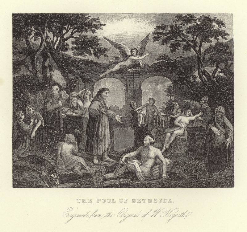Het badwater van Bethesda door William Hogarth