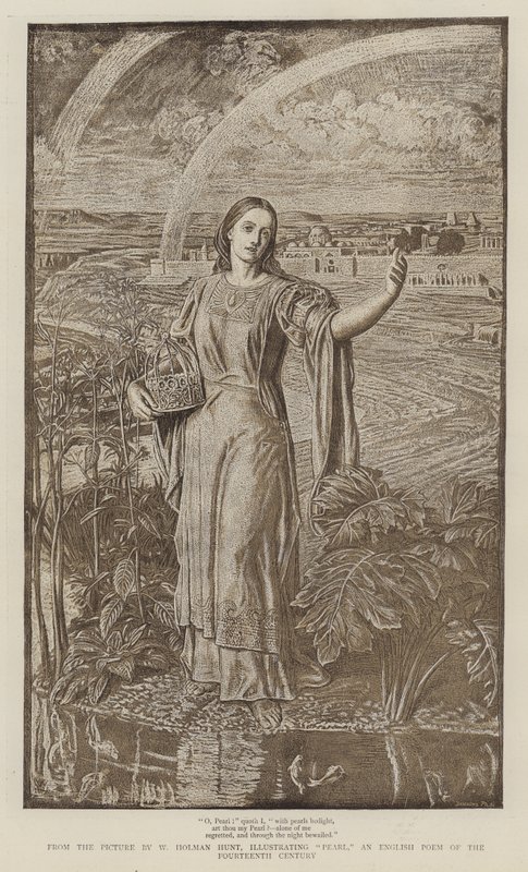 De Parel, het Engelse gedicht uit de 14e eeuw door William Holman Hunt