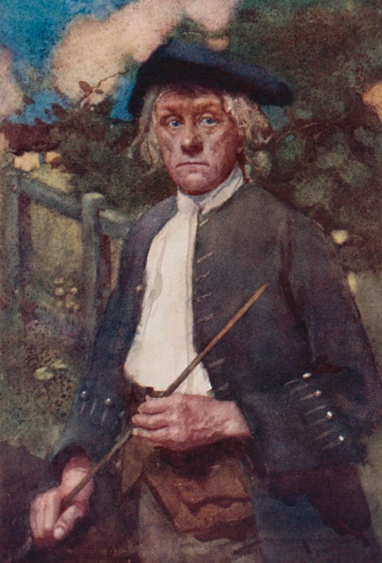 Illustratie voor The Deserted Village door Oliver Goldsmith door William Lee Hankey