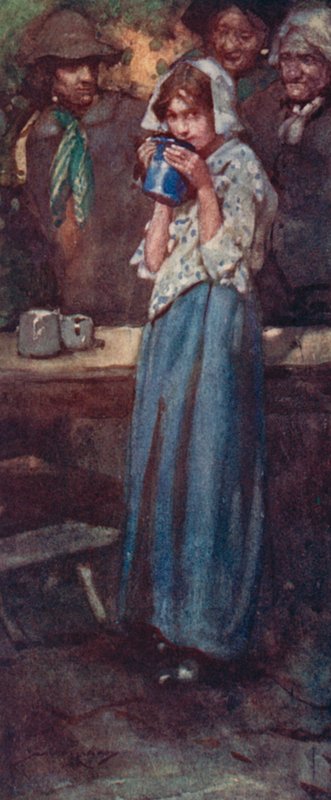 Illustratie voor The Deserted Village door Oliver Goldsmith door William Lee Hankey