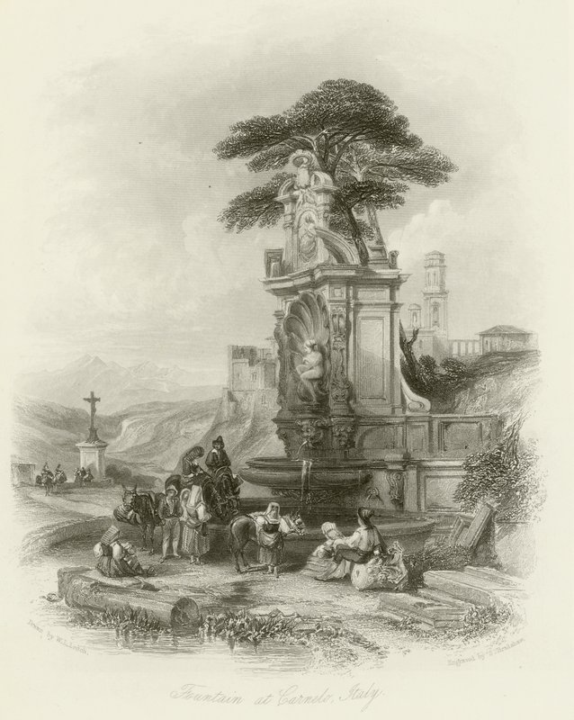 Fontein bij Carnelo door William Leighton Leitch