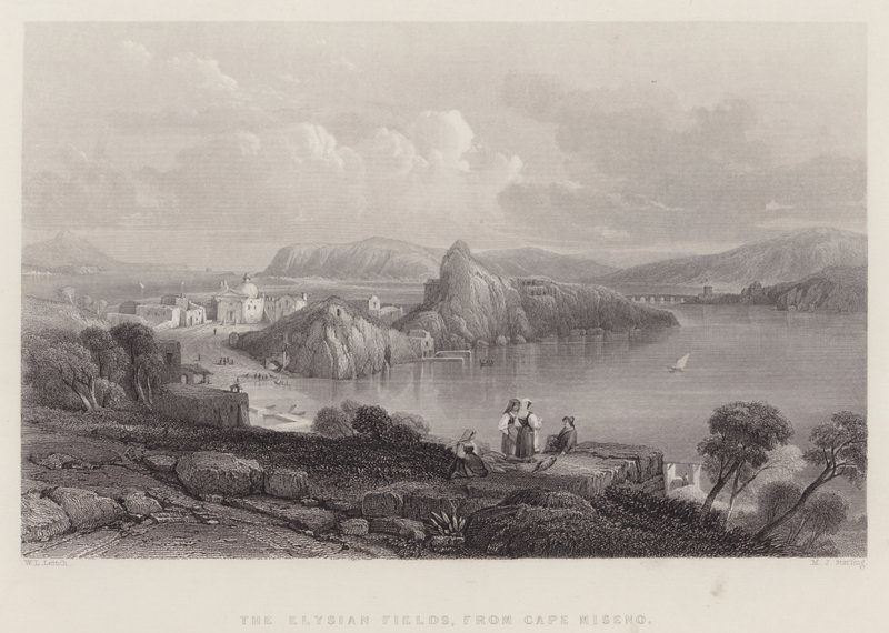 De Elyseïsche Velden, vanaf Kaap Miseno, Italië door William Leighton Leitch