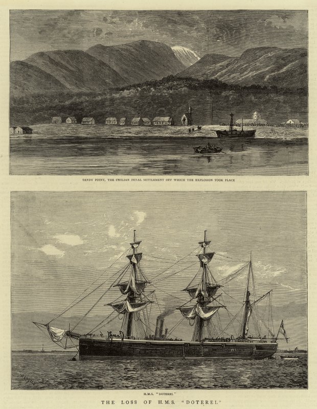 Het verlies van H.M.S. Doterel door William Lionel Wyllie