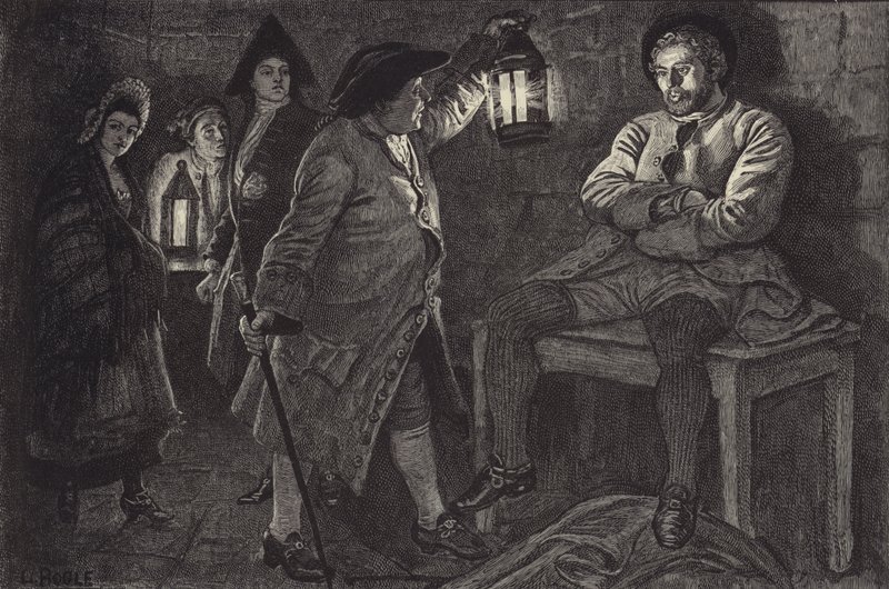 De Baljuw ontdekt Rob Roy in de gevangenis door William Lockhart Bogle