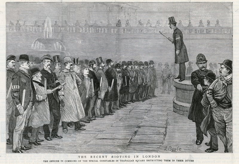 De recente rellen in Londen door William Lockhart Bogle