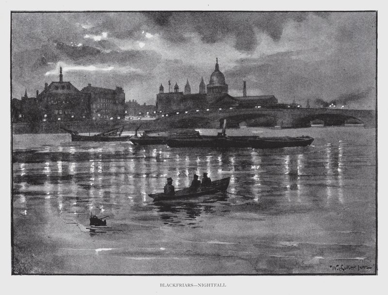 Blackfriars, Nachtval door William Luker
