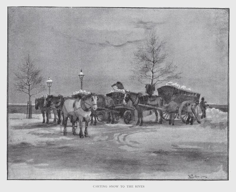Sneeuw naar de Rivier Vervoeren door William Luker