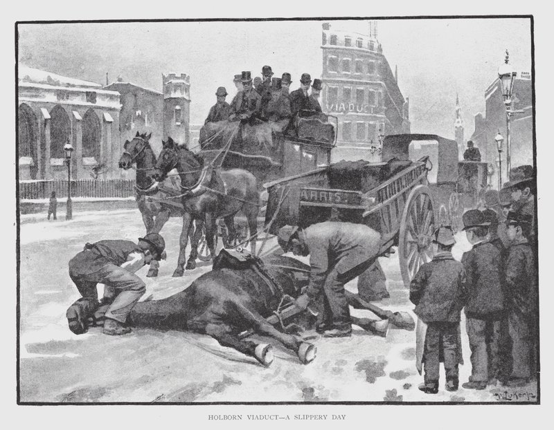 Holborn Viaduct, een gladde dag door William Luker