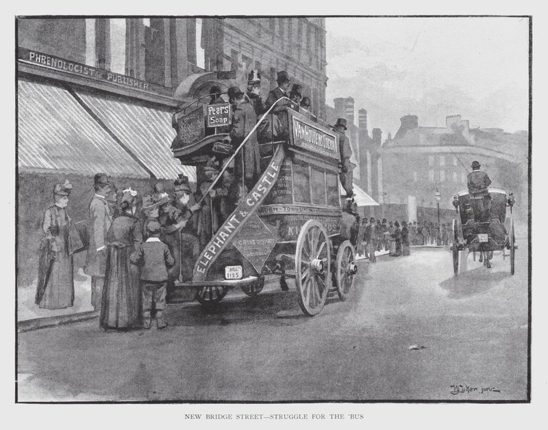 New Bridge Street, strijd om de bus door William Luker