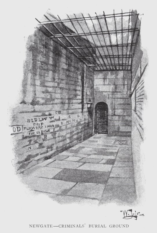Newgate, Begraafplaats voor Criminelen door William Luker
