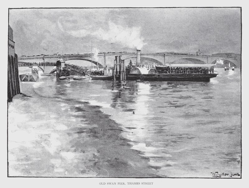 Old Swan Pier, Thames Street door William Luker