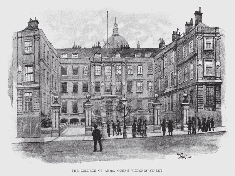 Het College of Arms, Queen Victoria Street door William Luker