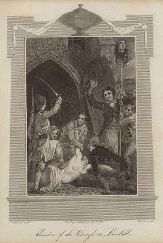 Moord op de Prinses de Lamballe door William Marshall Craig