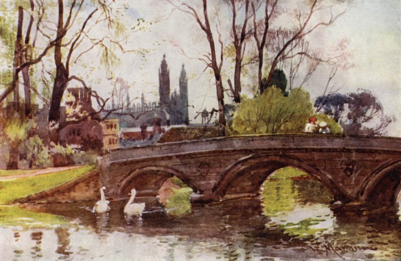 Trinity Brug, Kings College Kapel in de Verte door William Matthison