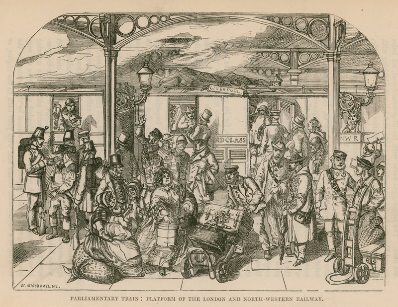Parlementaire Trein: Platform van de London and North-Western Railway, Londen door William McConnell