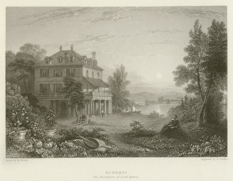 Diodati, de residentie van Lord Byron door William Purser