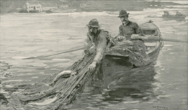 Zalm vangen op de Fraser River, British Columbia door William Rainey