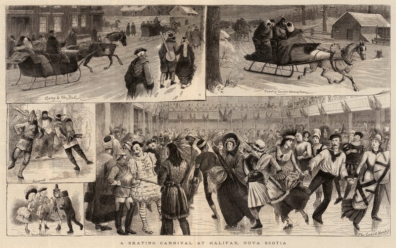Een Schaatscarnaval in Halifax, Nova Scotia door William Ralston