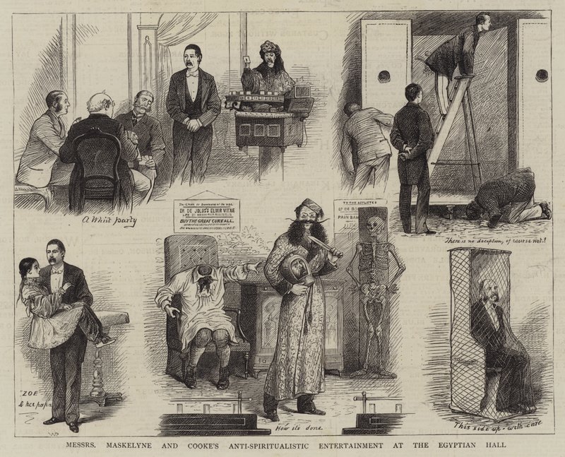 De Anti-Spiritualistische Show van Messrs Maskelyne en Cooke in de Egyptische Hal door William Ralston