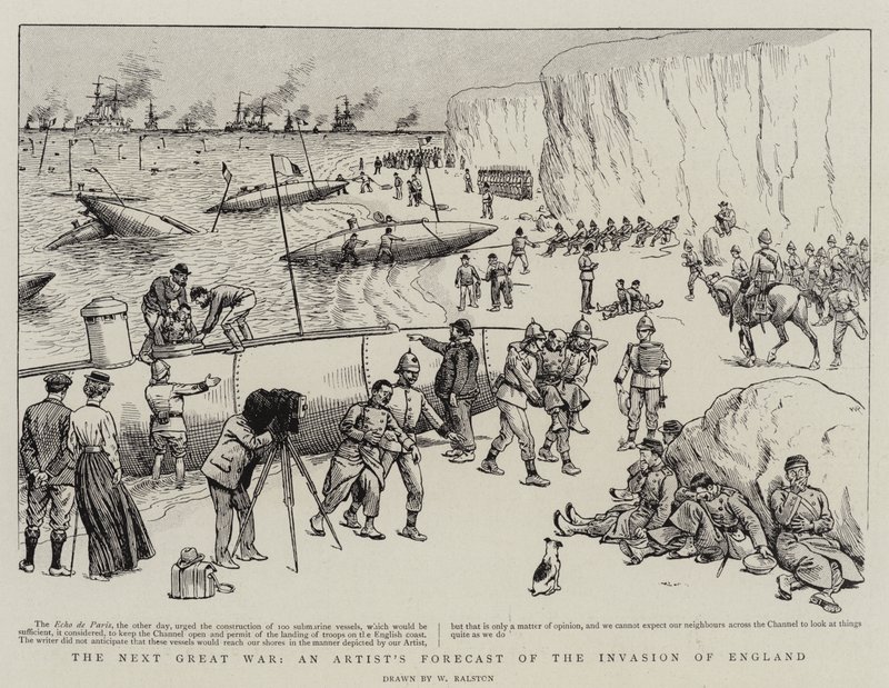 De volgende grote oorlog, een voorspelling van een kunstenaar over de invasie van Engeland door William Ralston
