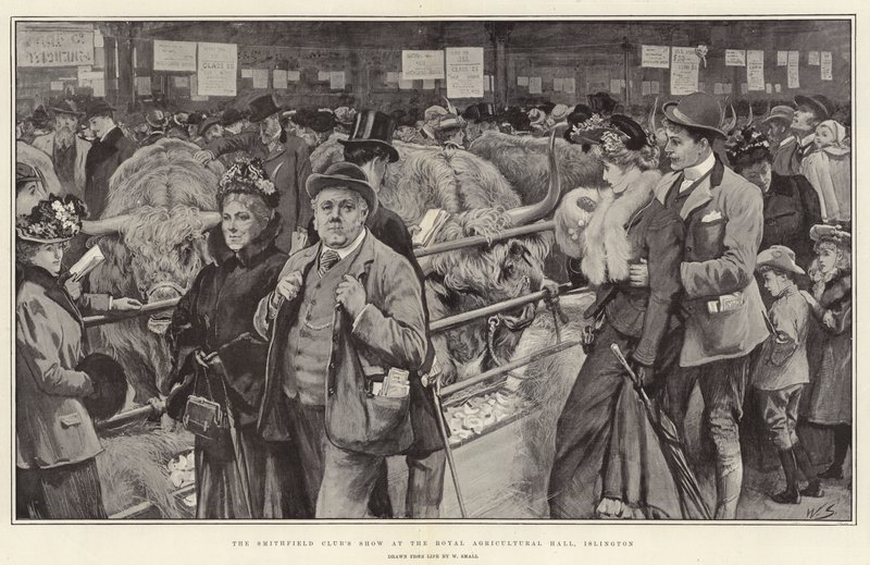 De Smithfield Club Show in de Royal Agricultural Hall, Islington door William Small