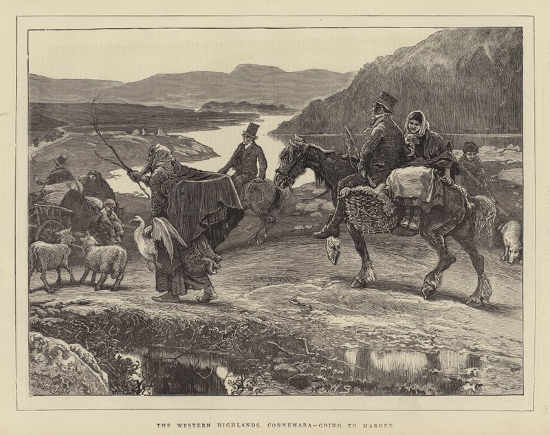 De westelijke hooglanden, Connemara, op weg naar de markt door William Small