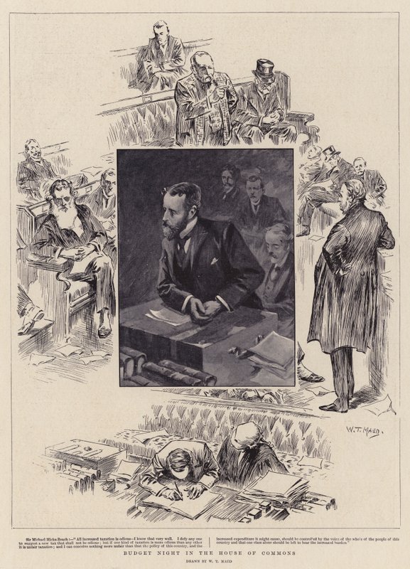 Begrotingsnacht in het Lagerhuis door William T. Maud